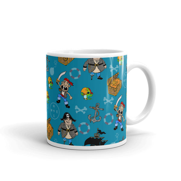 Pirate White glossy mug
