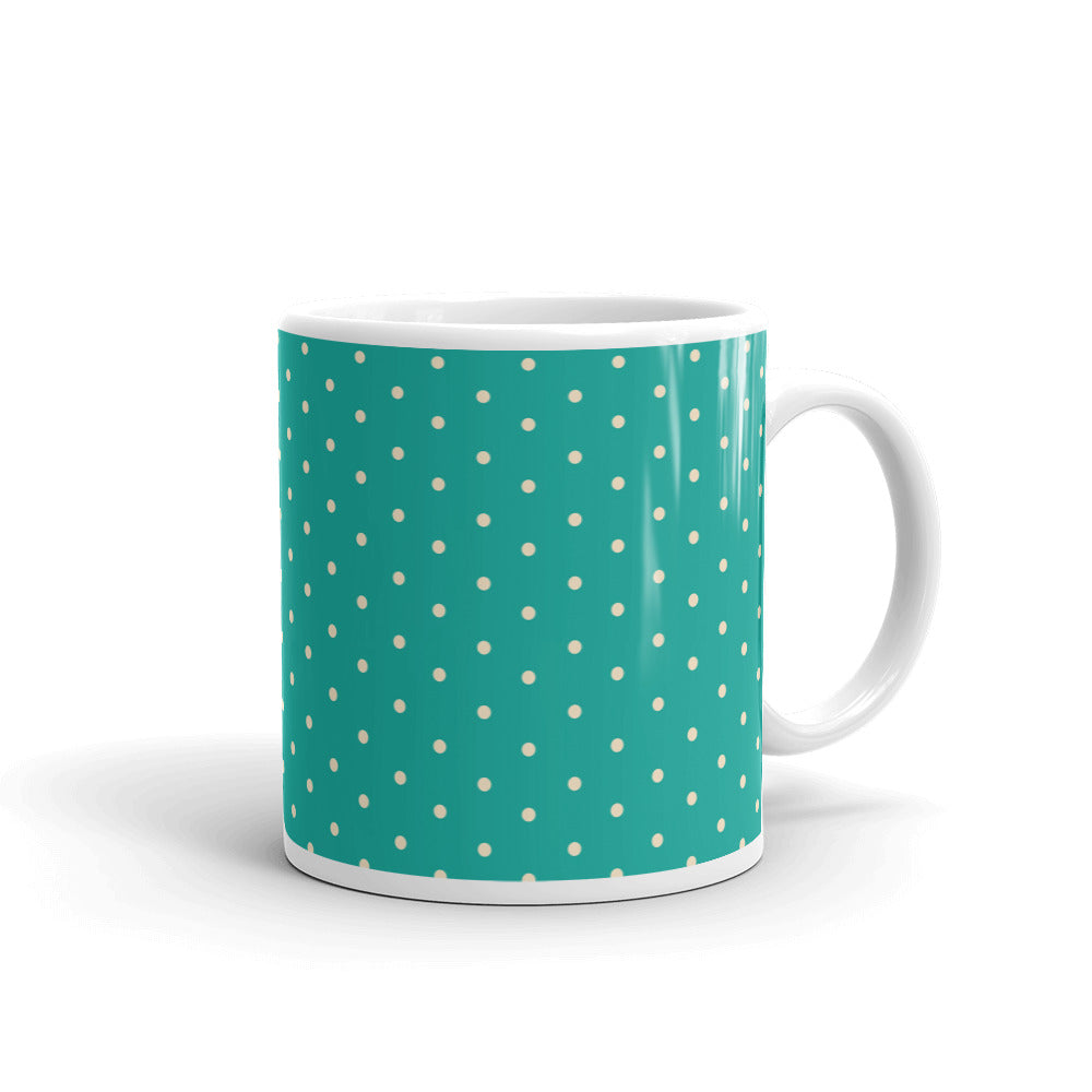 Polka Dot White glossy mug