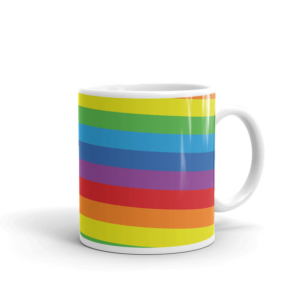 Rainbow White glossy mug