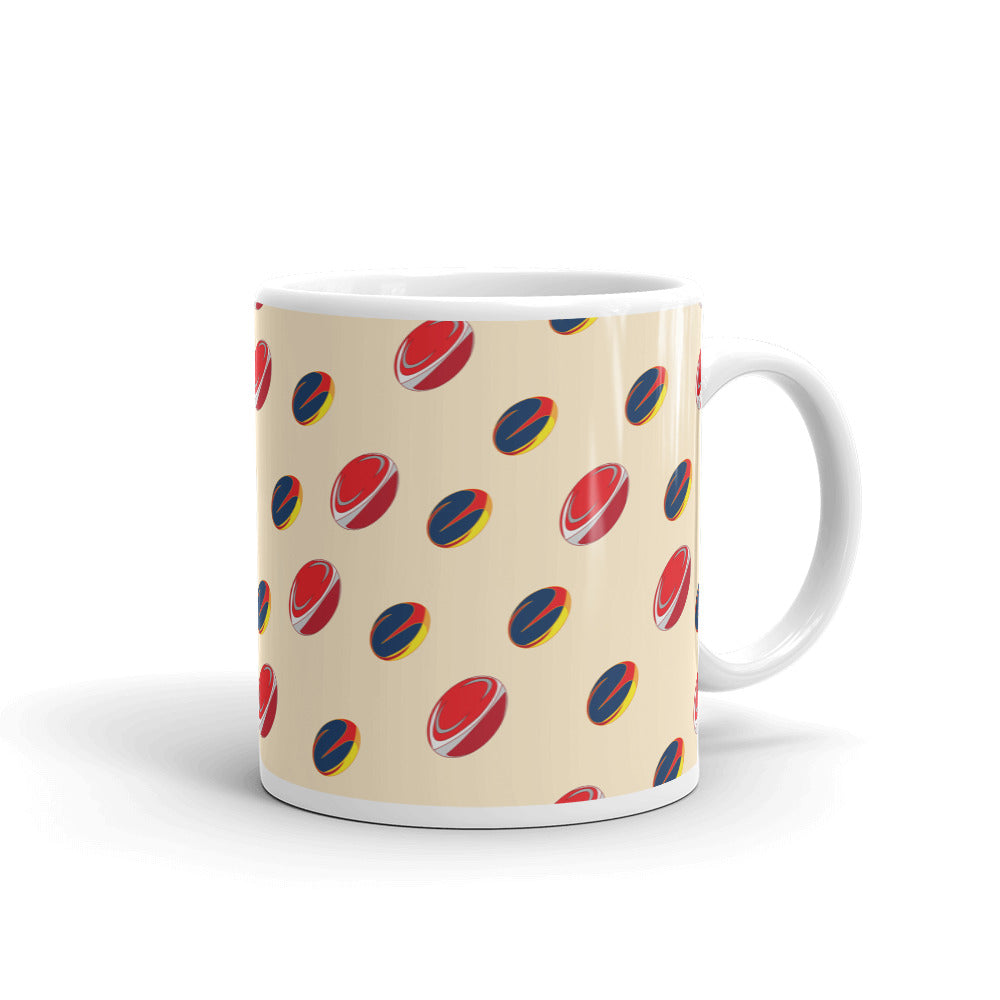 Rugby White glossy mug