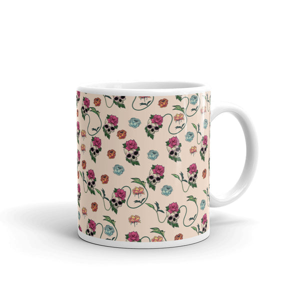 Skull White glossy mug