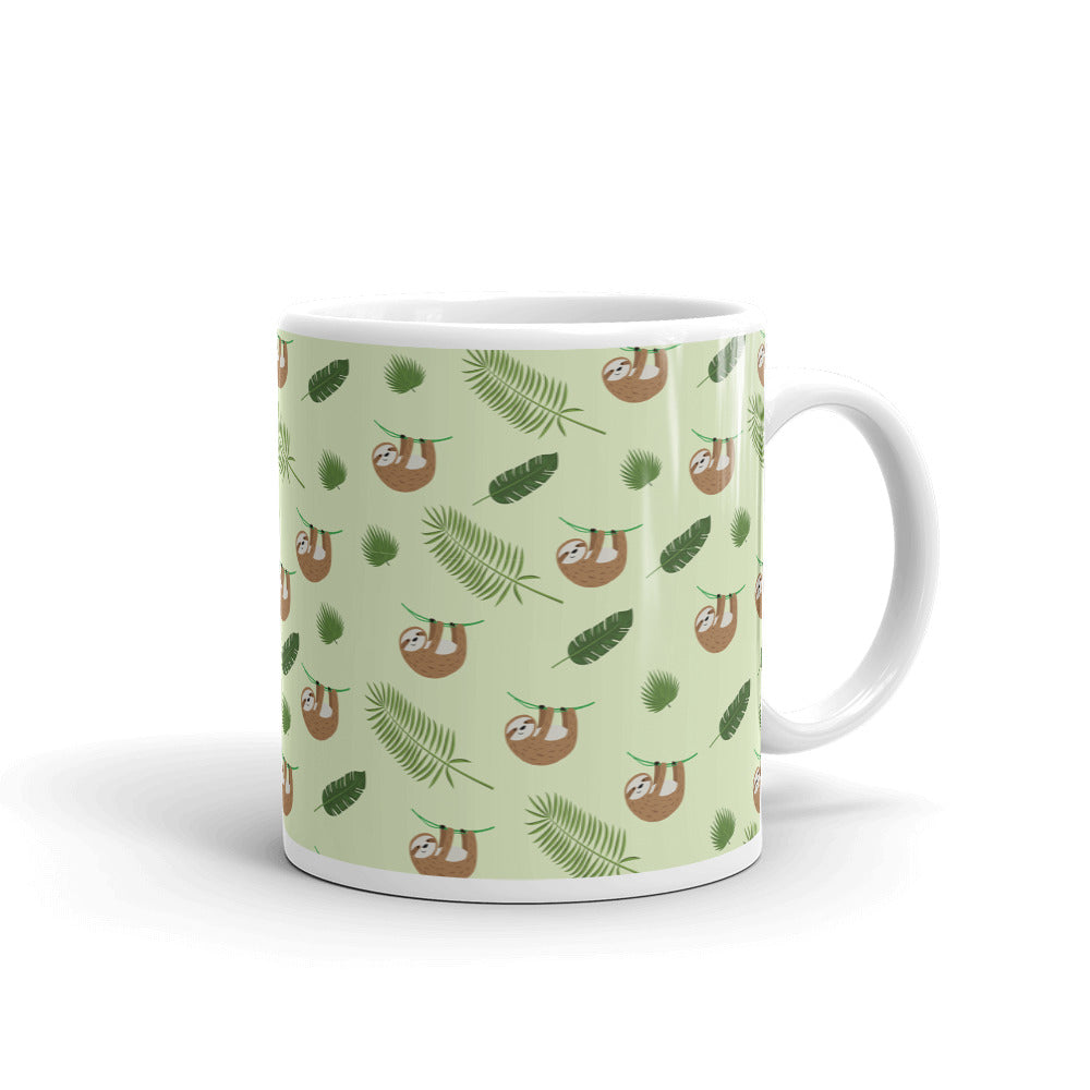 Sloth White glossy mug