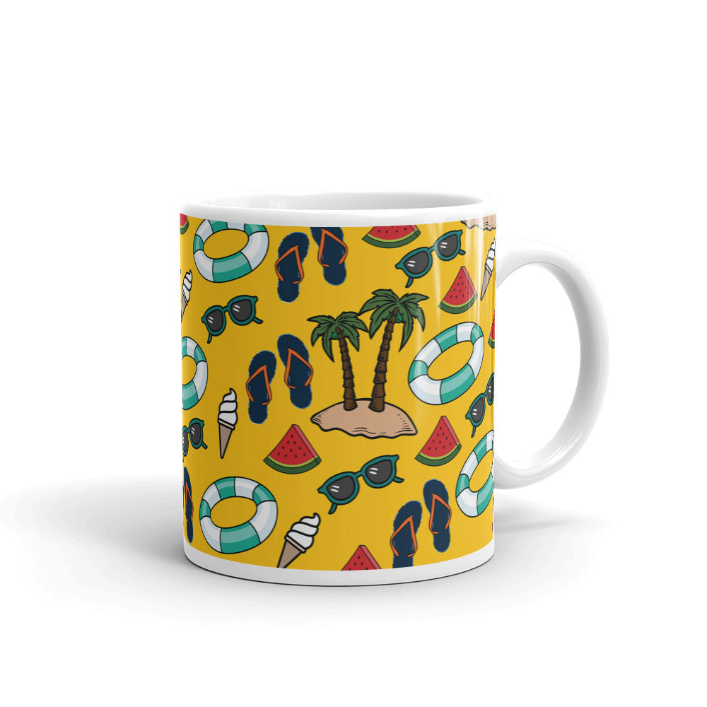 Summer White glossy mug