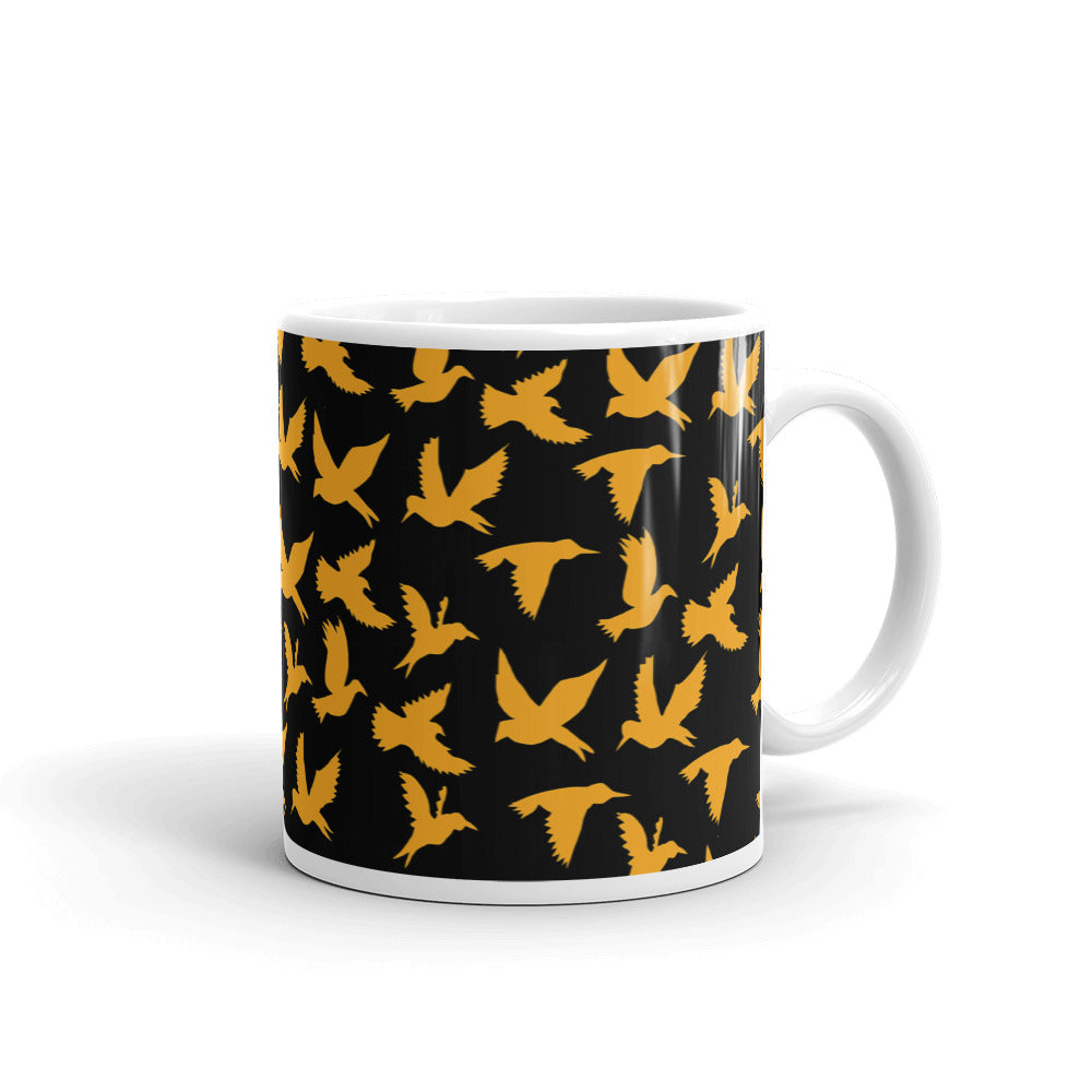 Birds White glossy mug