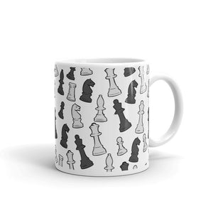 Chess White glossy mug