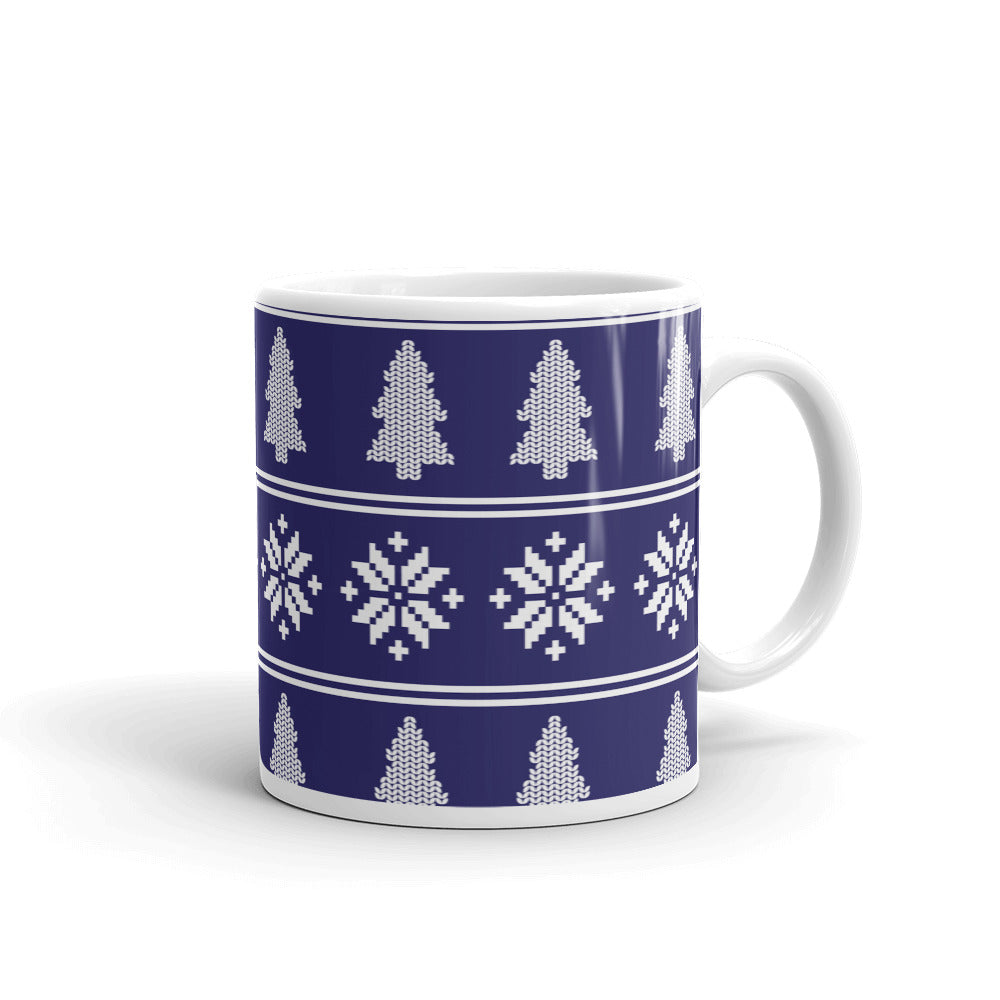 Christmas Sweater White glossy mug