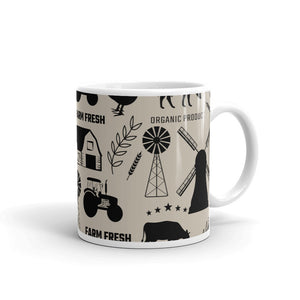 Farm1 White glossy mug