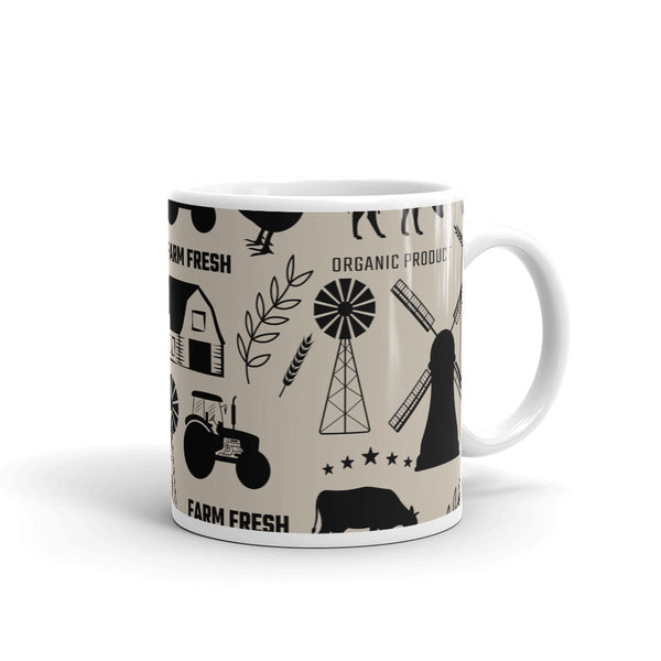 Farm1 White glossy mug