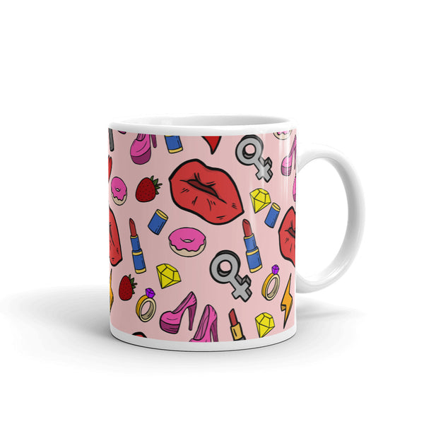 Girl Power White glossy mug