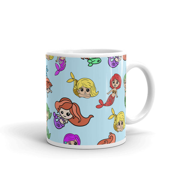 Mermaid White glossy mug