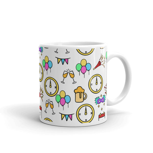 New Years White glossy mug