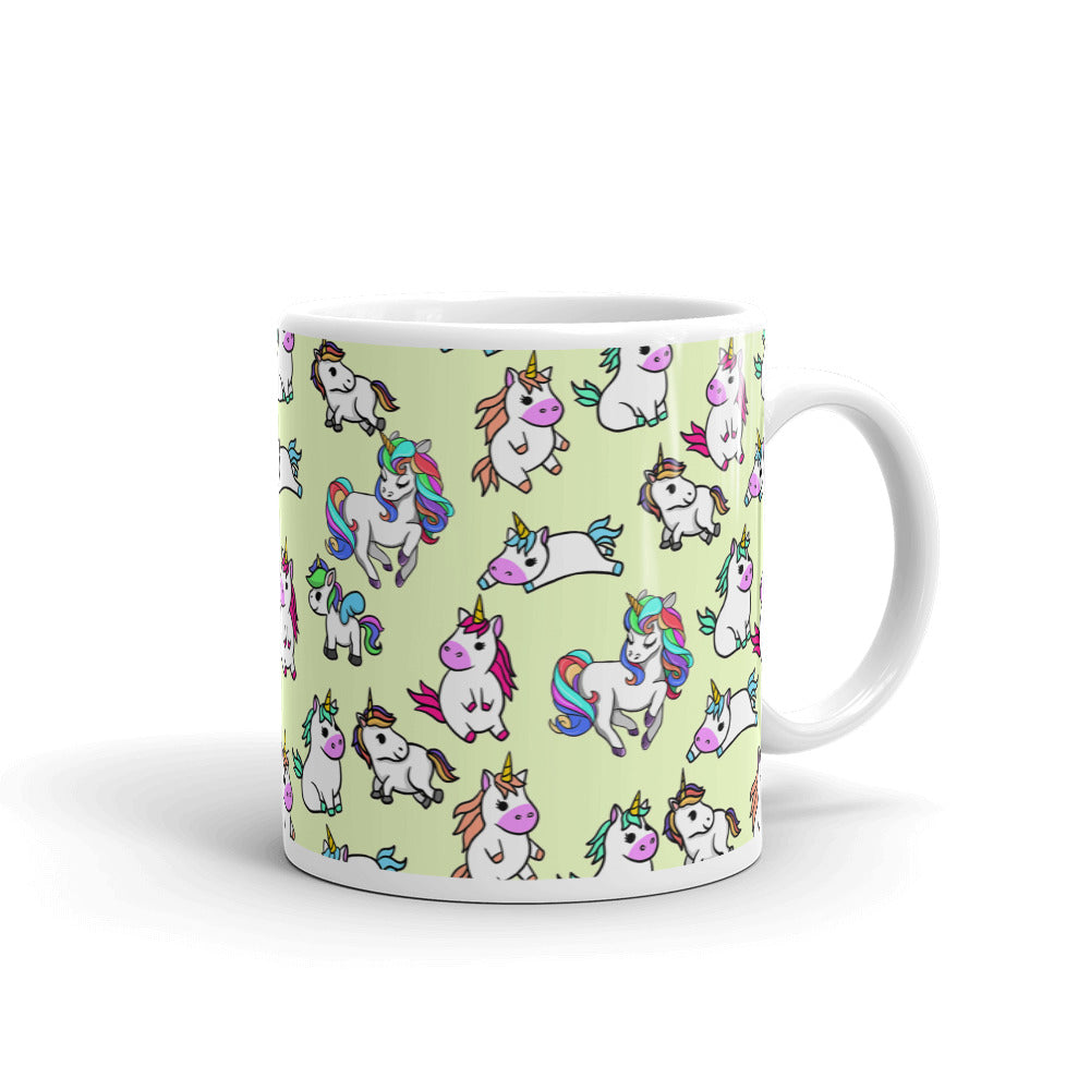 Unicorn White glossy mug