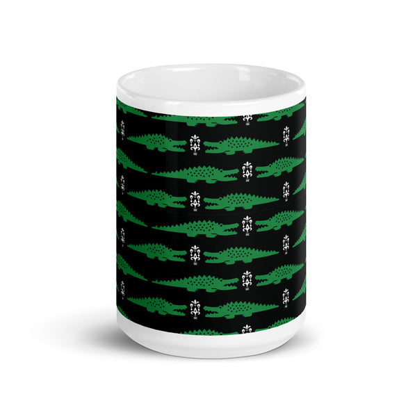 Alligator White glossy mug