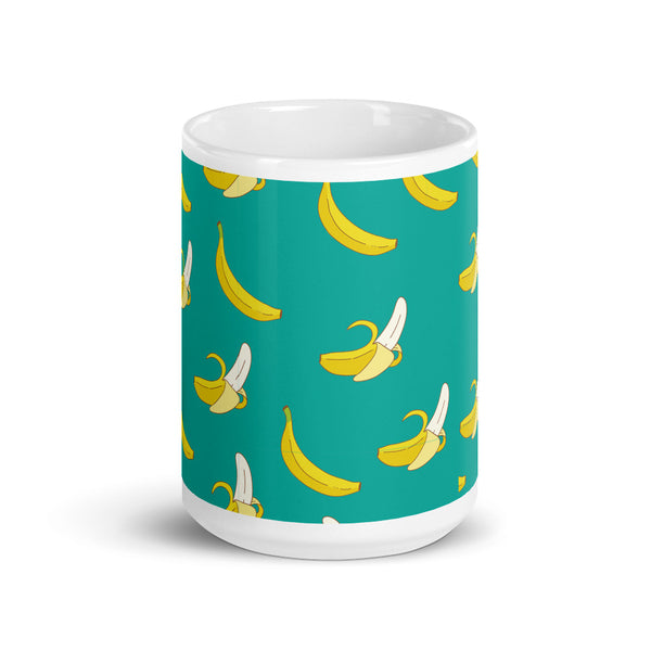 Banana 1 White glossy mug