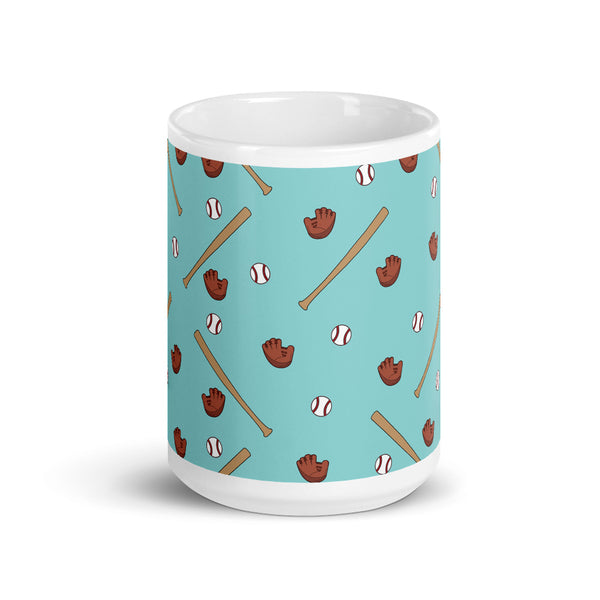 Baseball White glossy mug