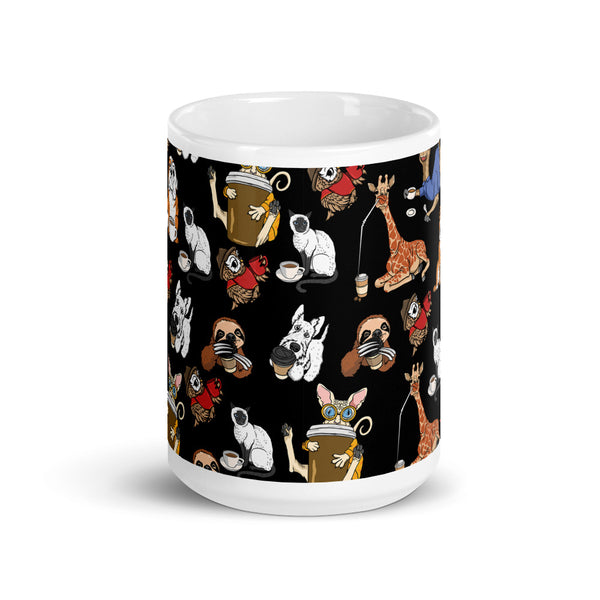 Coffee All Animals White glossy mug