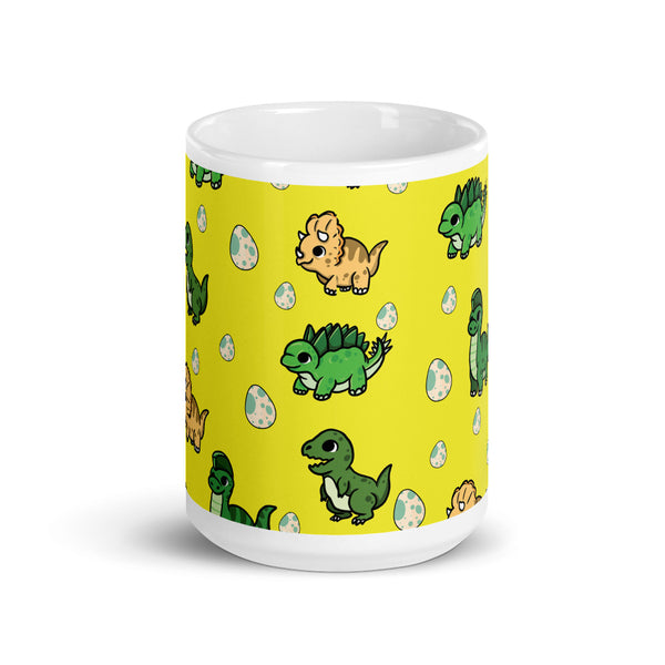 Dinosaur White glossy mug