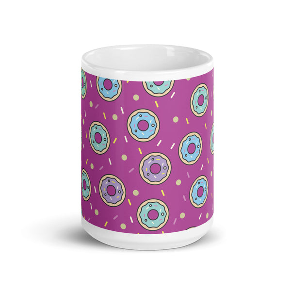 Donut White glossy mug