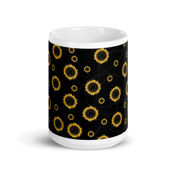 Flower White glossy mug