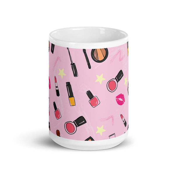 Makeup White glossy mug