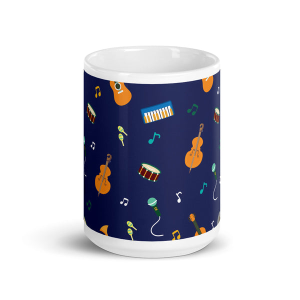 Music White glossy mug