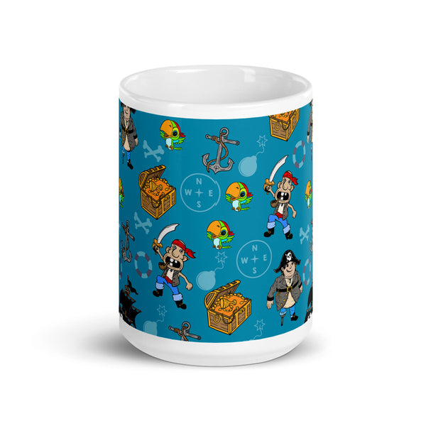 Pirate White glossy mug