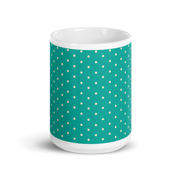 Polka Dot White glossy mug