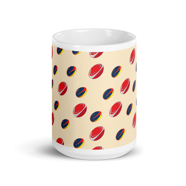Rugby White glossy mug