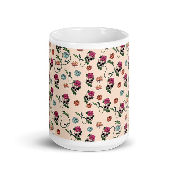 Skull White glossy mug