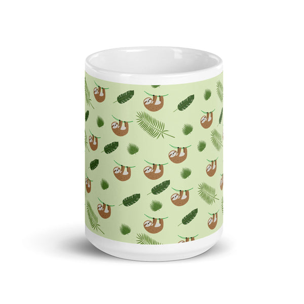 Sloth White glossy mug