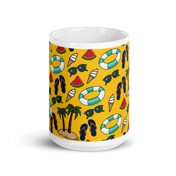 Summer White glossy mug