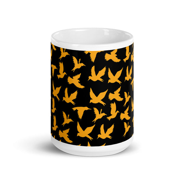 Birds White glossy mug