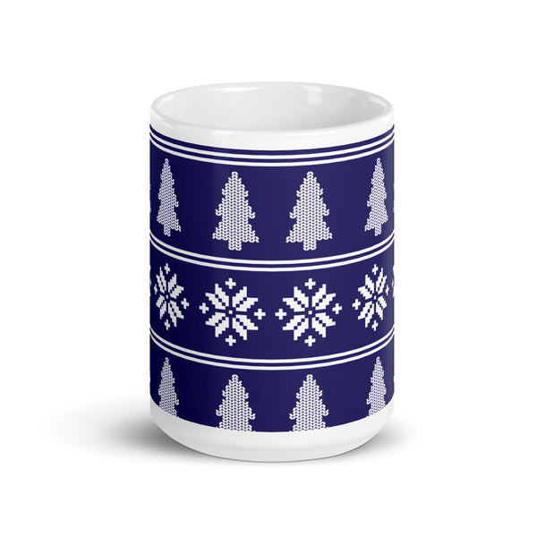 Christmas Sweater White glossy mug