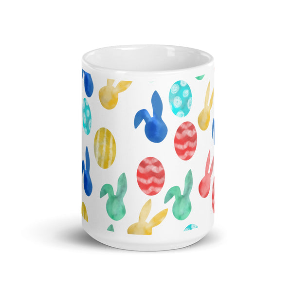 Easter Watercolor White glossy mug