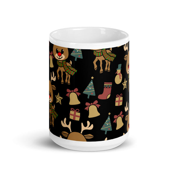 Reindeer White glossy mug