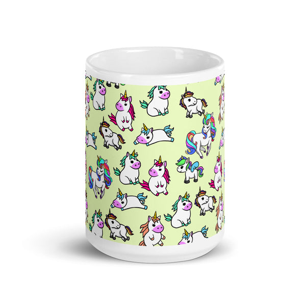 Unicorn White glossy mug