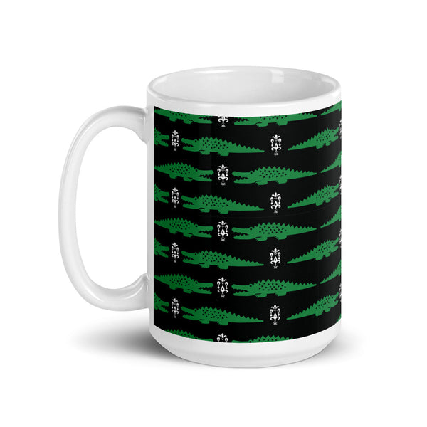 Alligator White glossy mug