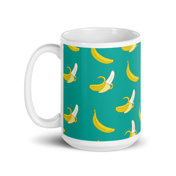 Banana 1 White glossy mug