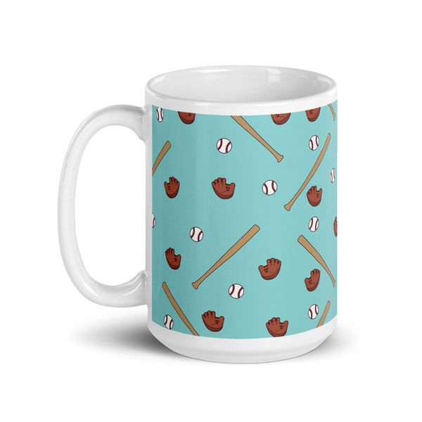 Baseball White glossy mug