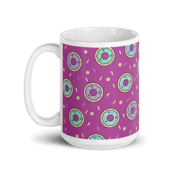 Donut White glossy mug