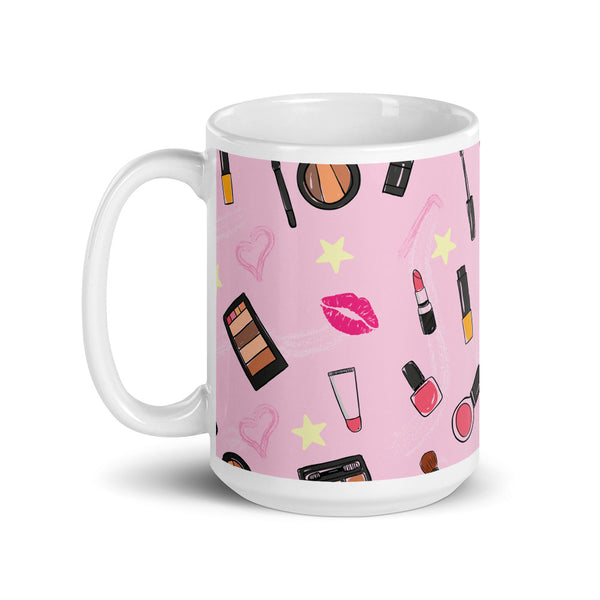 Makeup White glossy mug