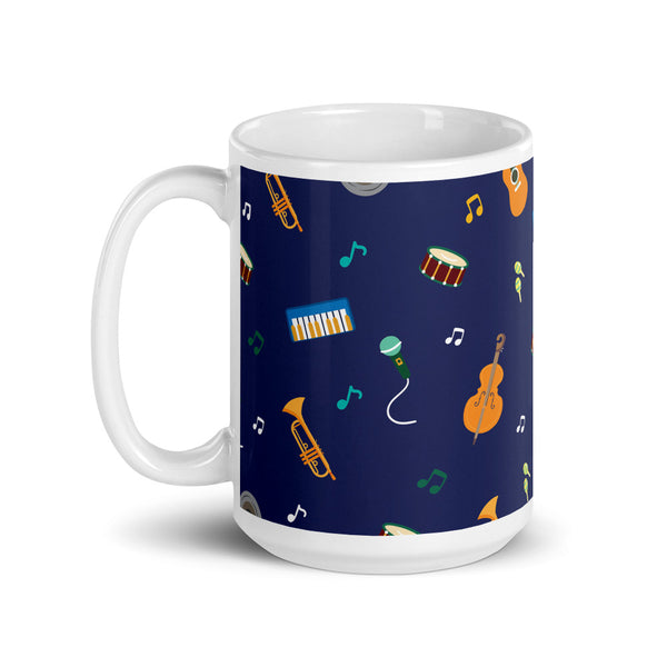 Music White glossy mug
