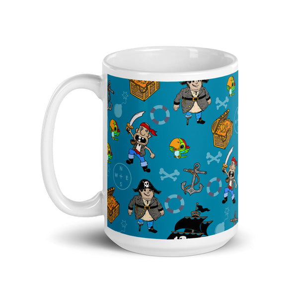 Pirate White glossy mug
