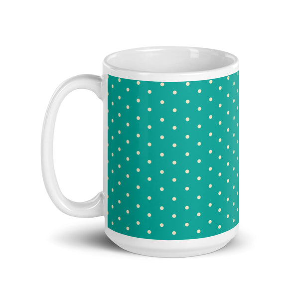 Polka Dot White glossy mug