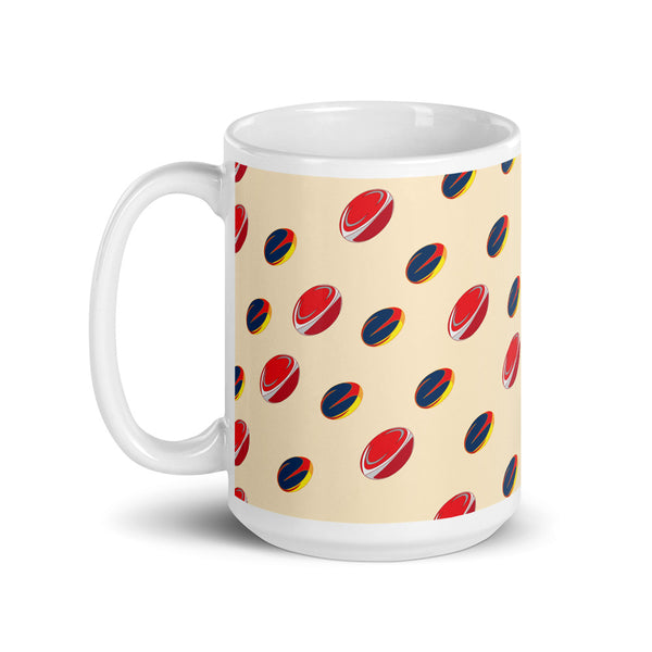 Rugby White glossy mug