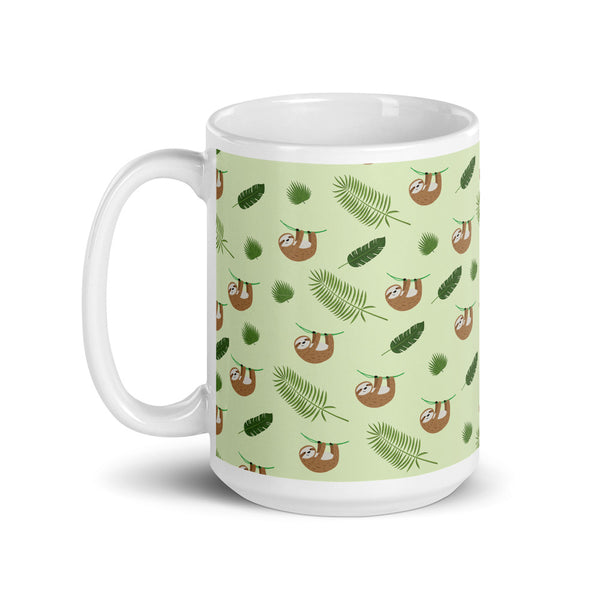 Sloth White glossy mug