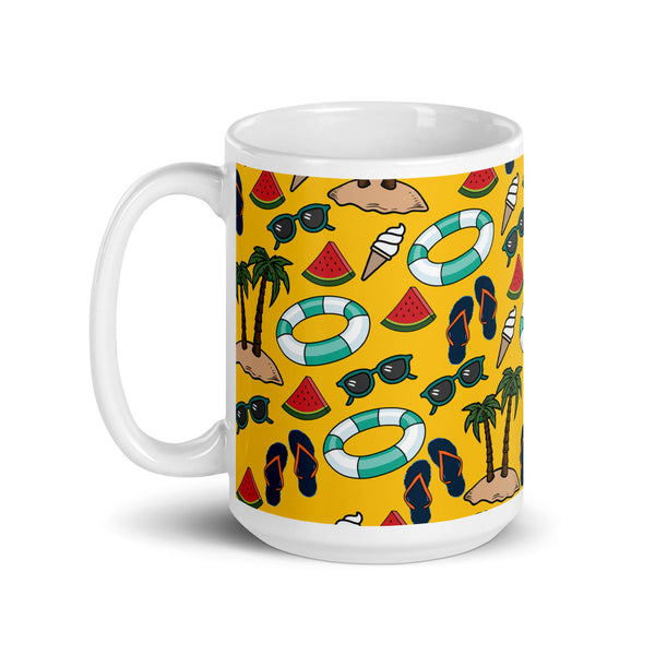 Summer White glossy mug