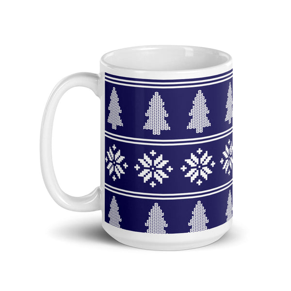 Christmas Sweater White glossy mug