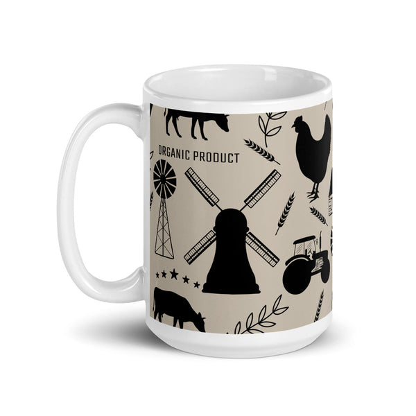 Farm1 White glossy mug