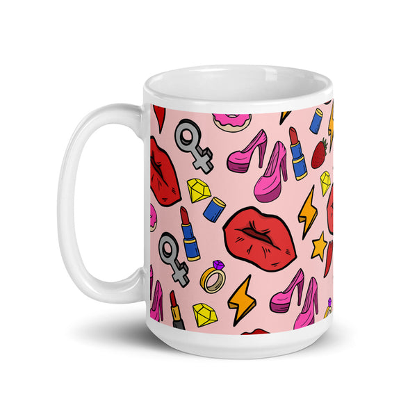 Girl Power White glossy mug